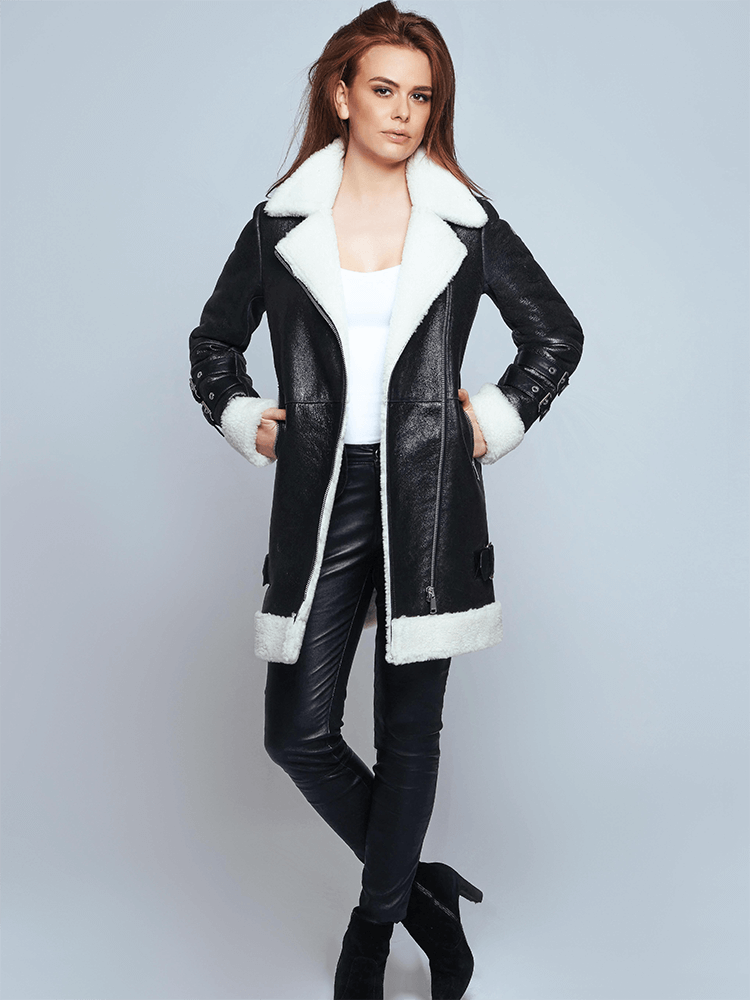 Chloe Black Shearling Leather Jacket