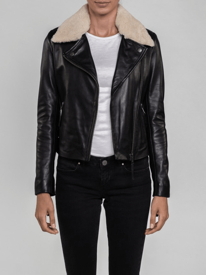 Lyla Fur Collared Leather Jacket