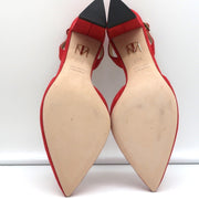 Tamara Mellon Liaison 55 Slingback Pumps Red Suede Size 36.5 NEW