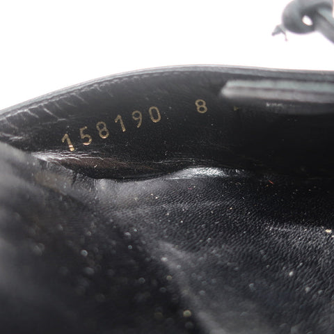 Gucci Bow Mules Black Monogram Canvas & Leather Size 8 Pointed Toe Heels