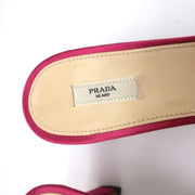 Prada Ombre Sequin Mules Fuchsia Satin Size 38 Open Toe Slide Sandals