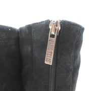 Paris Texas Mama Daily Boots Charcoal Stretch Suede Size 40 Pointed Toe