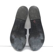 Ancient Greek Sandals Desmos Slides Black Leather Size 38