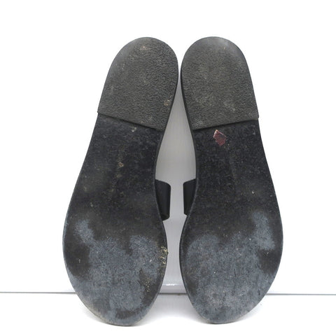 Ancient Greek Sandals Desmos Slides Black Leather Size 38