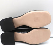 Miu Miu Chain Link Loafers Black Patent Leather Size 36.5 NEW