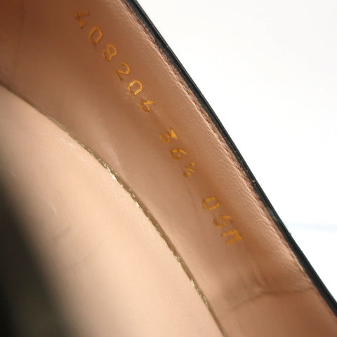 Gucci GG Marmont Fringed Pumps Gold Metallic Cracked Leather Size 36.5