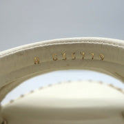 Cork Platform Sandals Cream Chain-Trim Leather Size 37.5 CC Ankle Strap