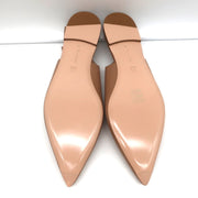 Gianvito Rossi Slingback Flats Anna Praline Leather Size 41 Pointed Toe NEW