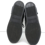 Balenciaga High Top Sneakers Black Leather & Velvet Size 40