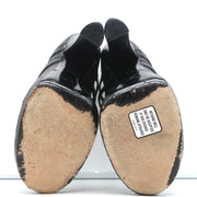 Louis Vuitton Ball Whip Crisscross Pumps Black Leather Size 35.5 Open Toe Heels