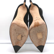 Jimmy Choo Kassidy Bow Ankle Boots Black Suede Size 39 Pointed Toe High Heel
