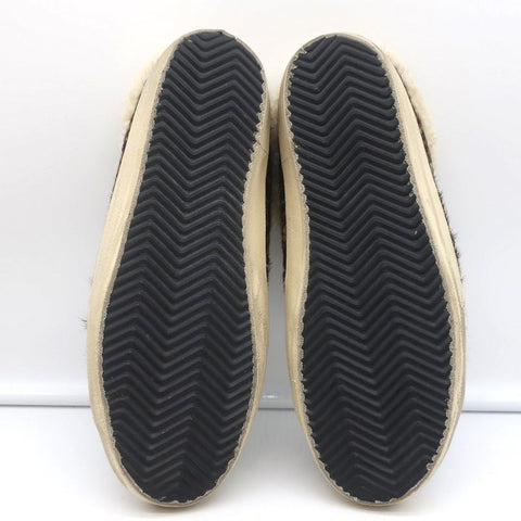 Golden Goose Superstar Sabot Shearling Sneakers Leopard Print Calf Hair Size 37