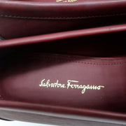 Salvatore Ferragamo Rolo Gancini Loafers Burgundy Leather Size 7.5C NEW