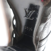 Louis Vuitton Ball Whip Crisscross Pumps Black Leather Size 35.5 Open Toe Heels