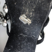 Alexander Wang Amelia Mules Black Studded Suede Size 37 Caged Sandals