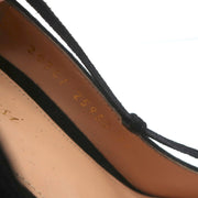 Gianvito Rossi Femi Lace-Up Pumps Black Suede Size 39 Pointed Toe Heels