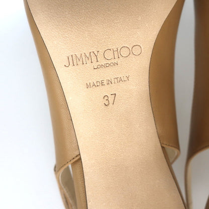 Jimmy Choo Erin 60 Slingback Pumps Camel Leather Size 37 Pointed Toe Heels NEW