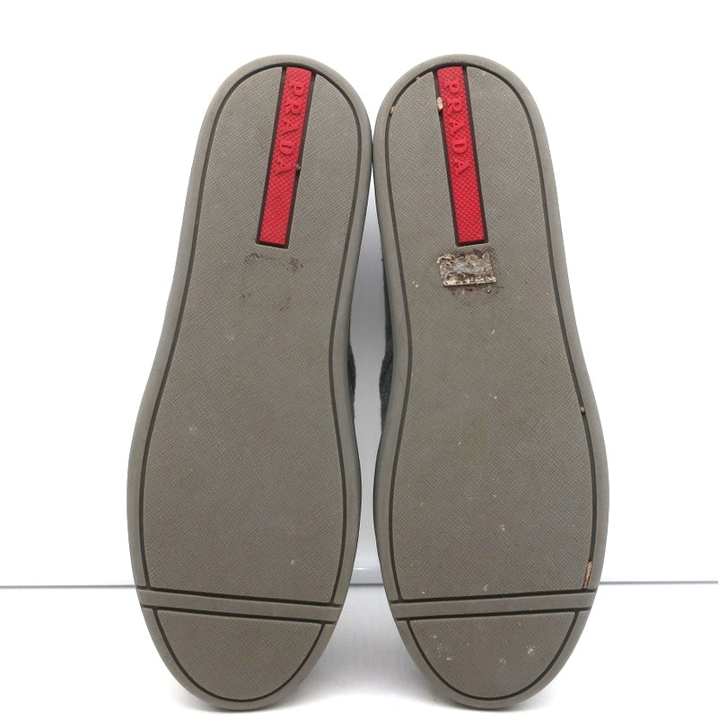 Prada Sport Slip-On Sneakers Gray Wool Felt Size 37.5