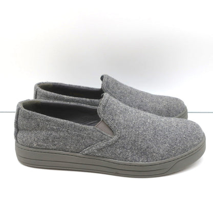 Prada Sport Slip-On Sneakers Gray Wool Felt Size 37.5