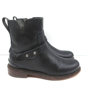Rag & Bone Ashford Moto Boots Black Leather Size 36 Flat Ankle Boots