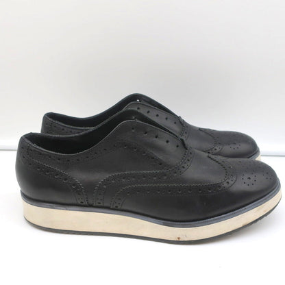 Rag & Bone Meli Flatform Brogues Black Perforated Leather Size 40