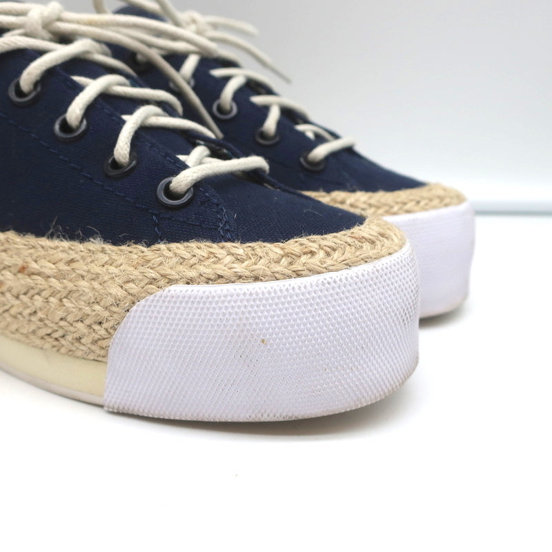 Tory Burch Platform Espadrille Sneakers Navy Canvas Size 5