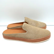 Vince Mules Canella Beige Calf Hair Size 9 Slip-On Flats NEW