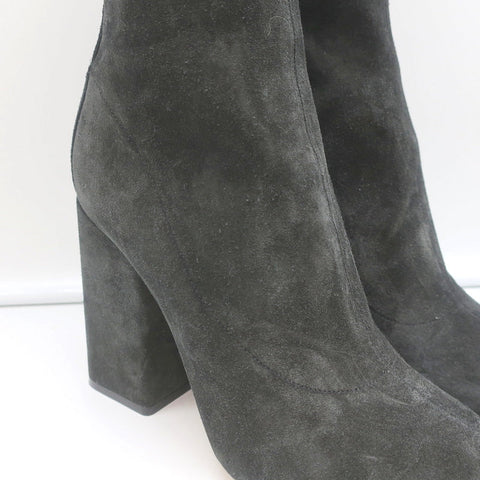 Paris Texas Mama Daily Boots Charcoal Stretch Suede Size 40 Pointed Toe