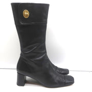 Coach Onnette Turn Lock Boots Black Leather Size 6