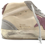 Golden Goose Mid Star Sneakers Off-White Leather & Purple Suede Size 37