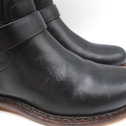 Rag & Bone Ashford Moto Boots Black Leather Size 36 Flat Ankle Boots