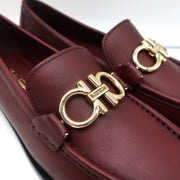 Salvatore Ferragamo Rolo Gancini Loafers Burgundy Leather Size 7.5C NEW