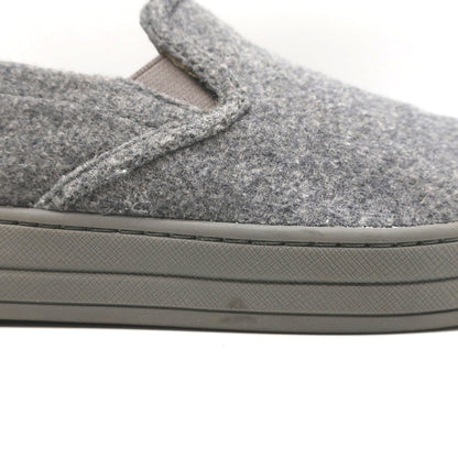 Prada Sport Slip-On Sneakers Gray Wool Felt Size 37.5