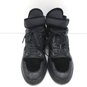 Balenciaga High Top Sneakers Black Leather & Velvet Size 40