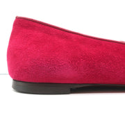 Alexander McQueen Sequin Skull Loafers Magenta Suede Size 37 Slip-On Flats