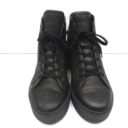 MM6 Maison Margiela High Top Platform Creeper Sneakers Black Leather Size 41
