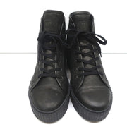 MM6 Maison Margiela High Top Platform Creeper Sneakers Black Leather Size 41