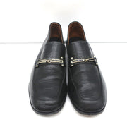 NewbarK Melanie Loafers Black Embossed Leather Size 7.5 Slip-On Flats
