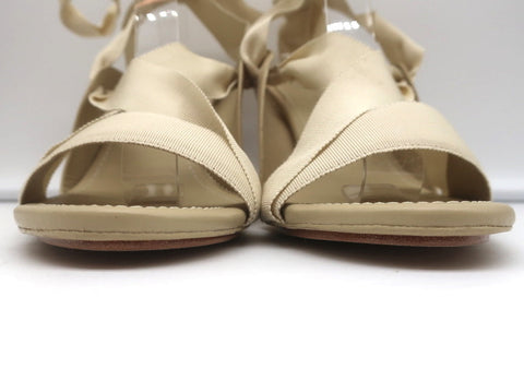 Ulla Johnson Ankle Wrap Sandals Kharis Nude Leather Size 40 Open Toe Heels NEW