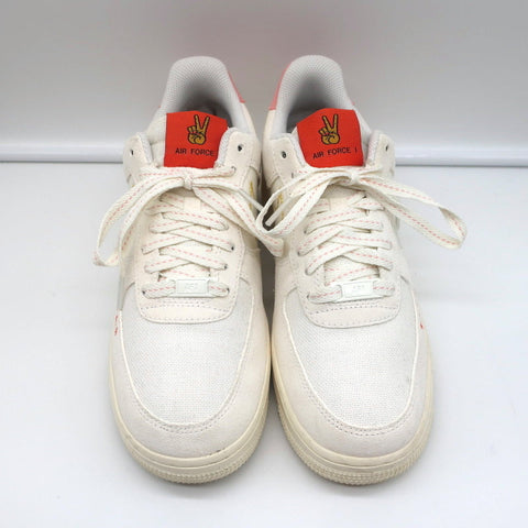 Nike Air Force 1 '07 Low Peace Rock N Roll Sneakers White Size 9 DQ7656-100