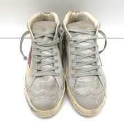 Golden Goose Mid Star Sneakers Off-White Leather & Purple Suede Size 37