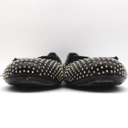 Saint Laurent Dance Ballet Flats Black Studded Leather Size 37.5