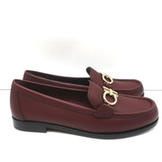 Salvatore Ferragamo Rolo Gancini Loafers Burgundy Leather Size 7.5C NEW