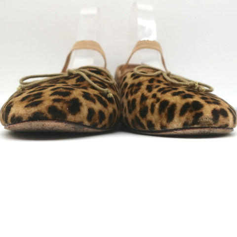 Loeffler Randall Leonie Soft Ballet Flats Leopard Print Velvet Size 9
