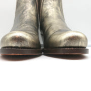 Penelope Chilvers Chelsea Boots Salva Antique Gold Metallic Leather Size 41