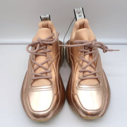 Stella McCartney Eclypse Sneakers Rose Gold Metallic Faux Leather Size 38 NEW