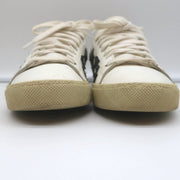 Saint Laurent Court Classic Star Sneakers White & Black Leather Size 36.5