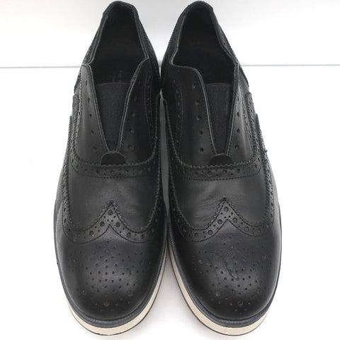 Rag & Bone Meli Flatform Brogues Black Perforated Leather Size 40