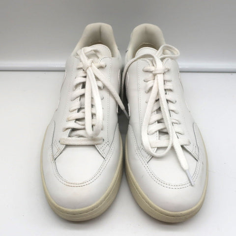 Veja V-12 Low Top Sneakers Extra White Leather Size 40 US 9