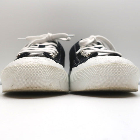 Givenchy City Low Top Sneakers Black Canvas Size 38.5